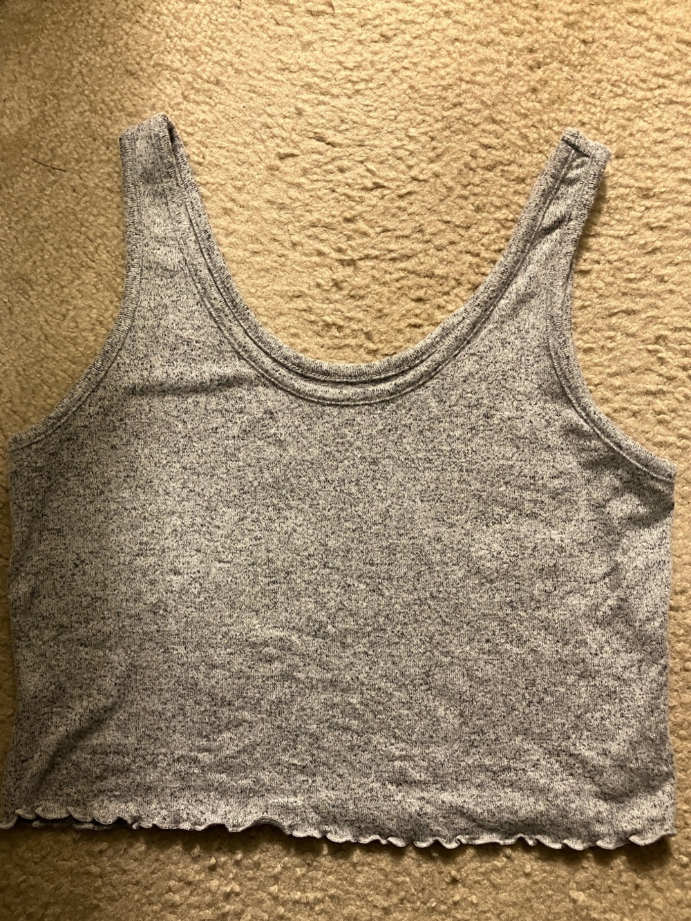 Colsie Heather Gray Sleeveless Cropped Tank